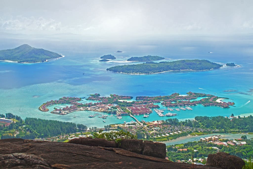 Les Seychelles - vue aérienne